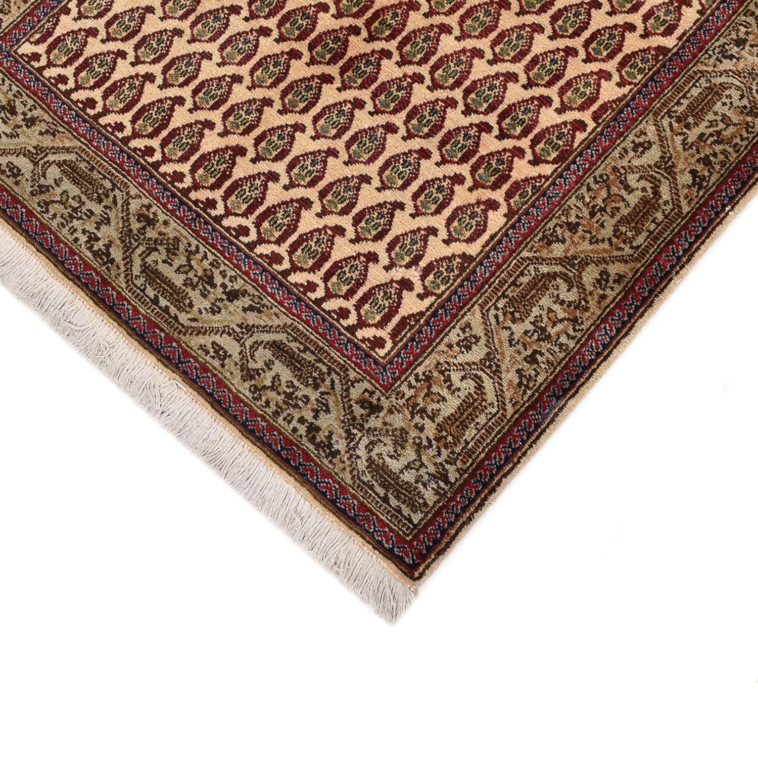Alfombra de pasillo Alfombra Persa - Tabriz - Real - 427 x 97 cm - beige oscuro