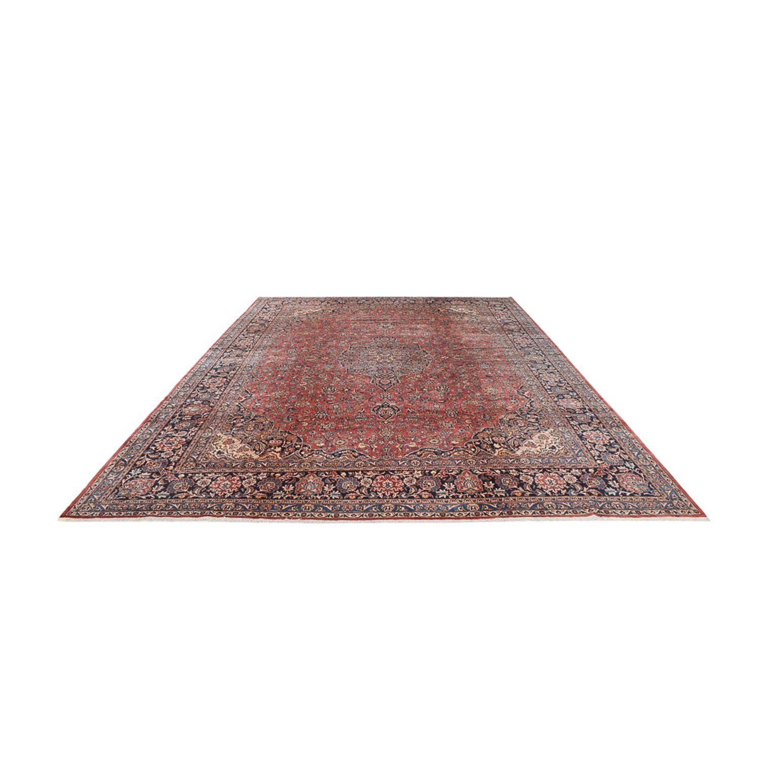 Alfombra persa - Keshan - Real - 445 x 333 cm - rojo claro