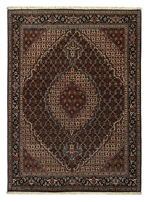 Alfombra Persa - Tabriz - Real - 204 x 150 cm - marrón oscuro