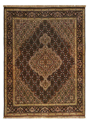 Alfombra Persa - Tabriz - Real - 203 x 148 cm - marrón oscuro