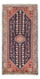 Alfombra persa - Nómada - 123 x 62 cm - rojo burdeos