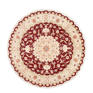 Alfombra Persa - Tabriz - Real redondo  - 200 x 200 cm - multicolor