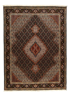 Alfombra Persa - Tabriz - Real - 204 x 152 cm - marrón oscuro