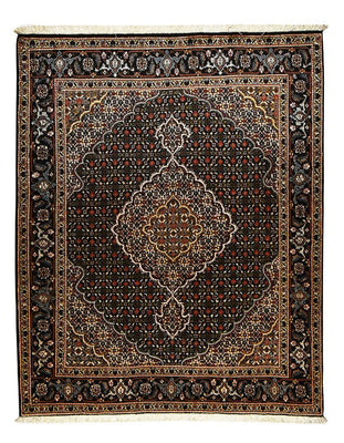 Alfombra Persa - Tabriz - Real - 192 x 153 cm - marrón oscuro