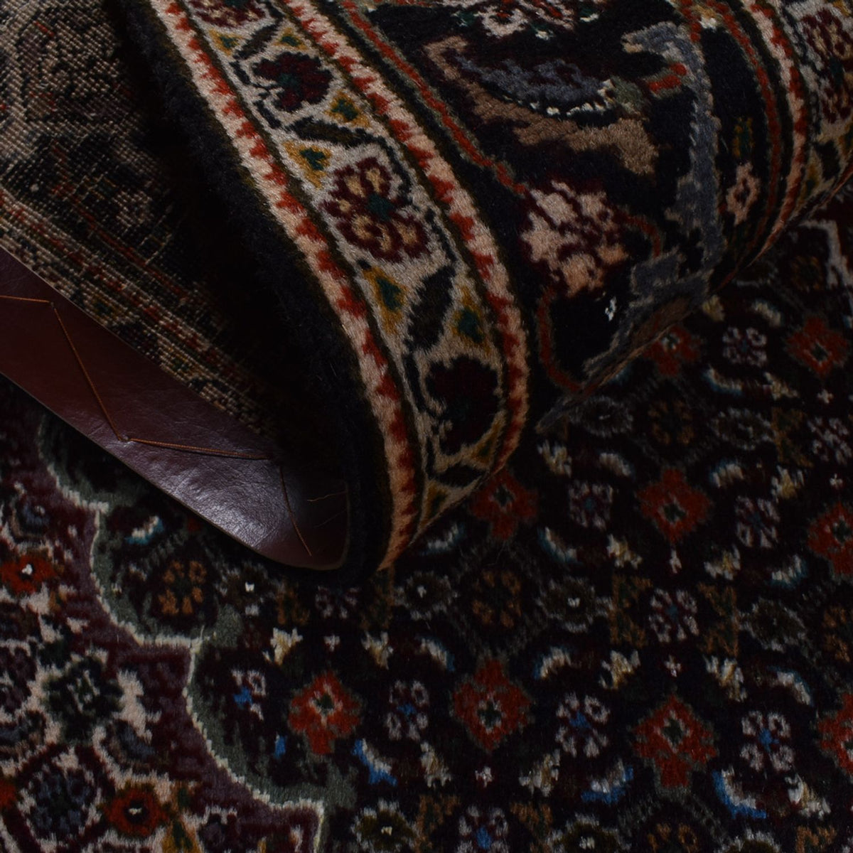 Alfombra Persa - Tabriz - Real - 192 x 153 cm - marrón oscuro