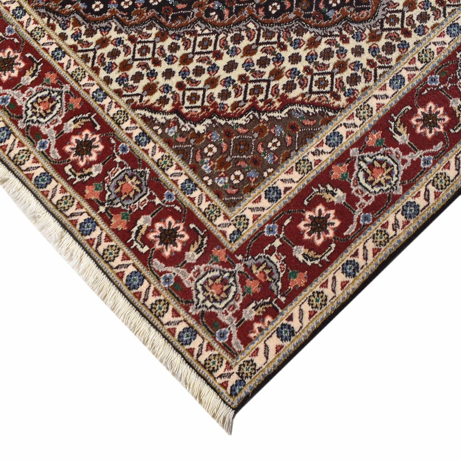 Alfombra Persa - Tabriz - Real - 201 x 148 cm - marrón oscuro