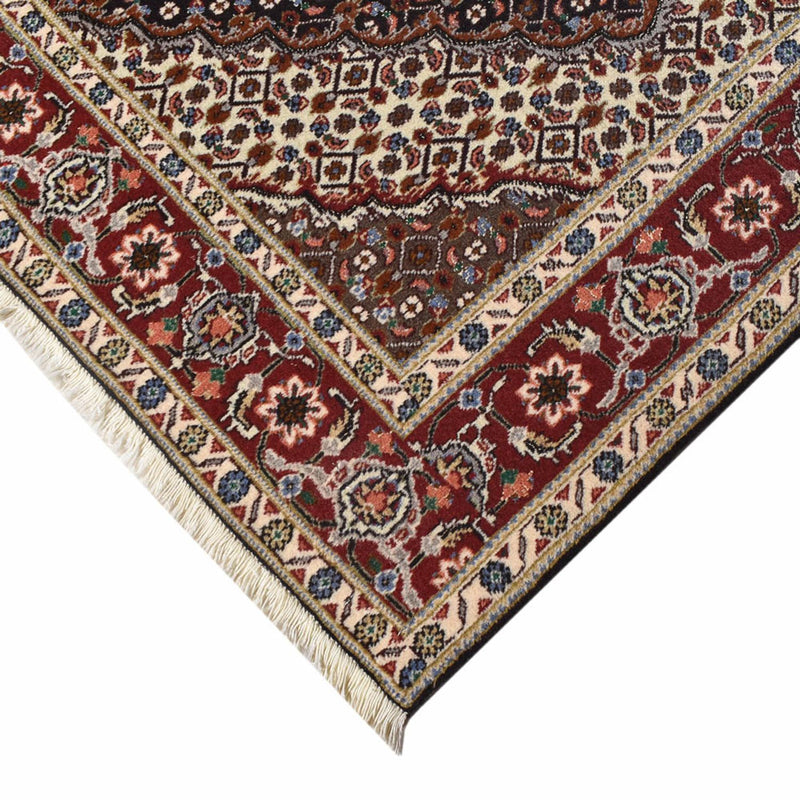 Alfombra Persa - Tabriz - Real - 201 x 148 cm - marrón oscuro