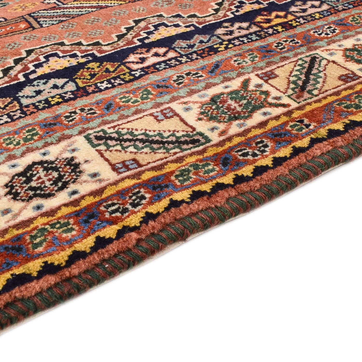 Alfombra Gabbeh - Persa Kashkuli - 202 x 152 cm - rojo claro