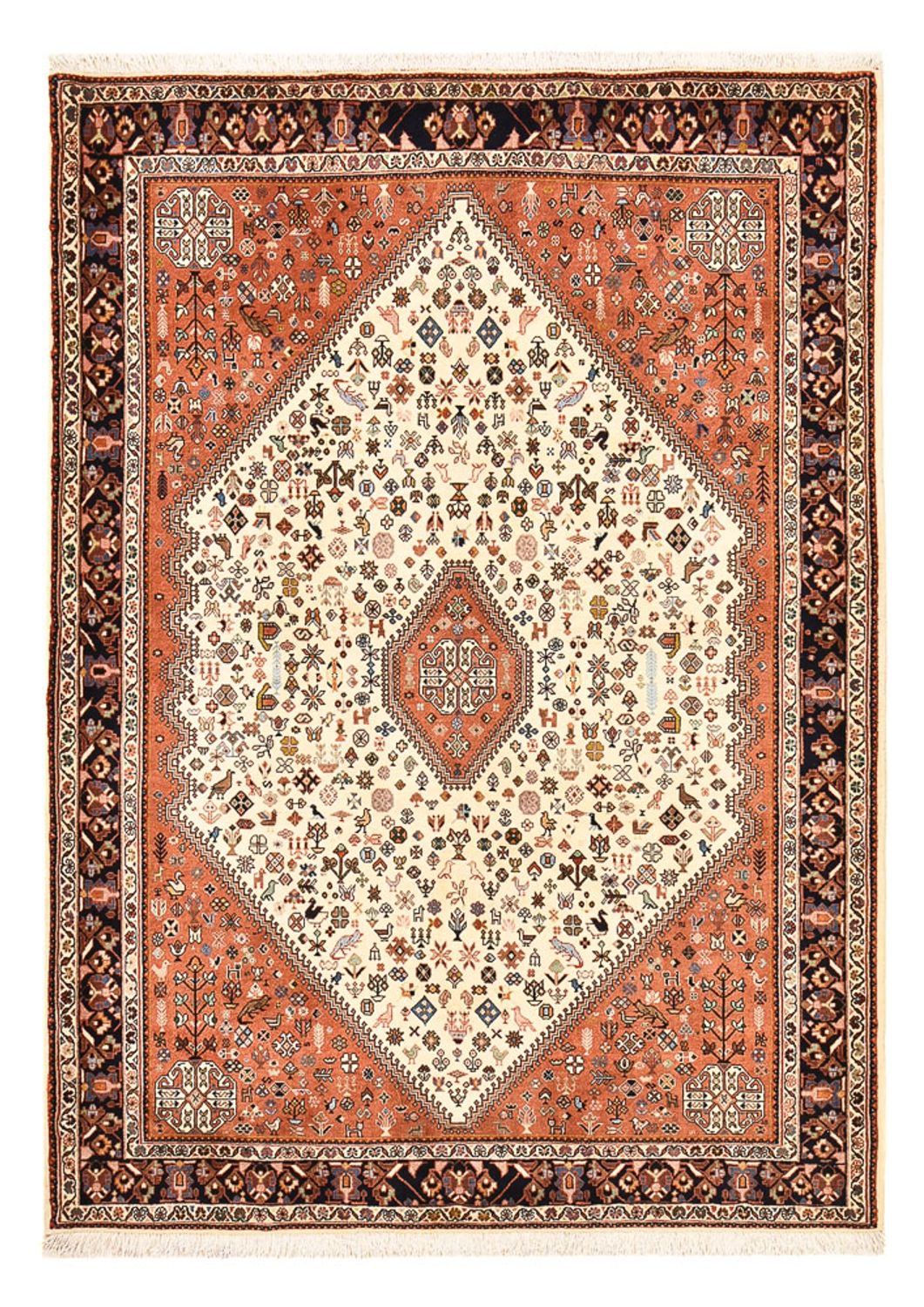 Alfombra Gabbeh - Persa Kashkuli - 215 x 155 cm - crema