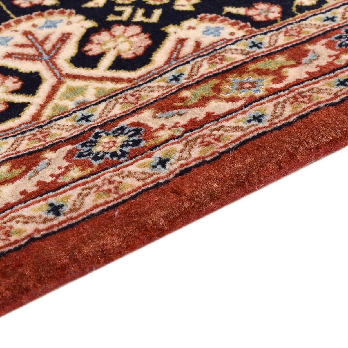 Alfombra de pasillo Alfombra Persa - Ghom - Royal - 201 x 52 cm - beige oscuro