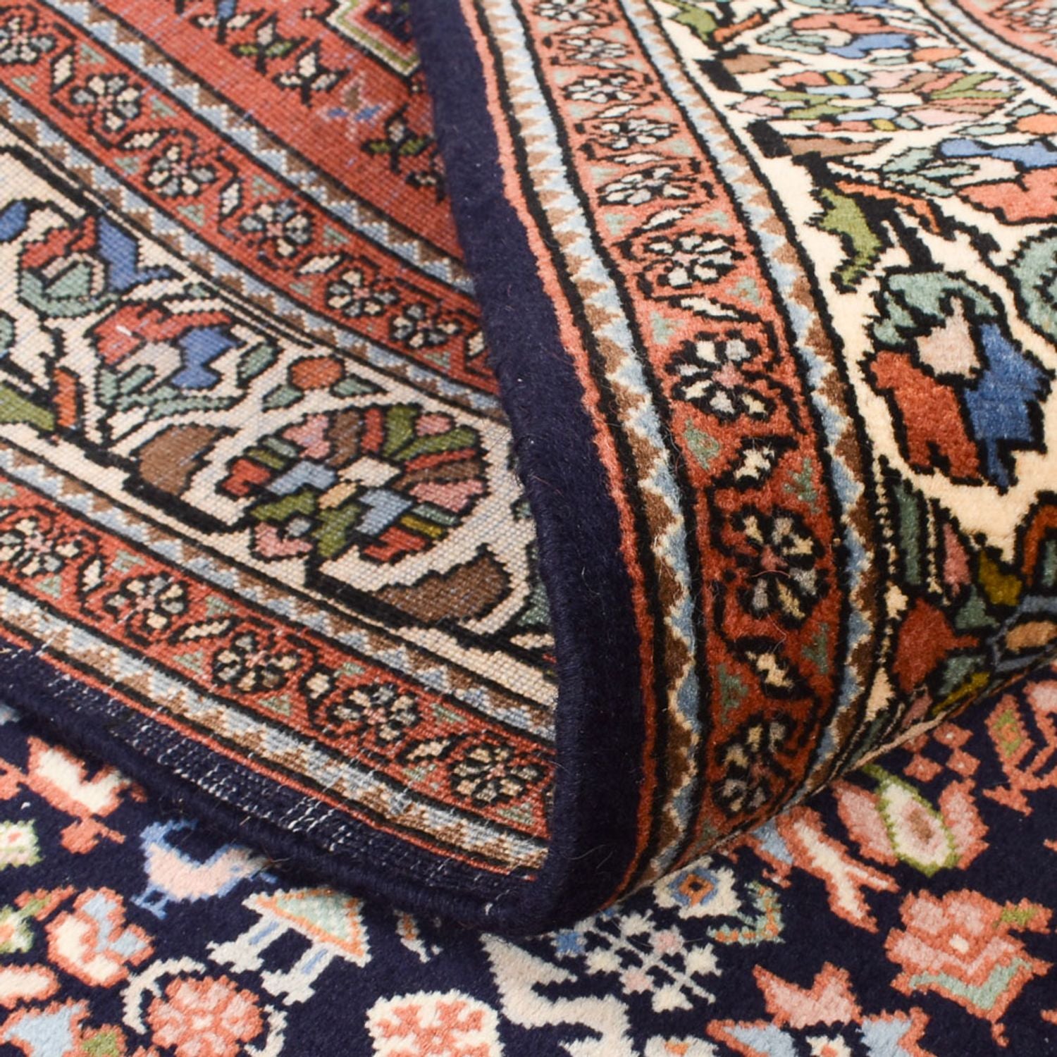Alfombra de pasillo Alfombra Gabbeh - Persa Kashkuli - 202 x 150 cm - azul oscuro