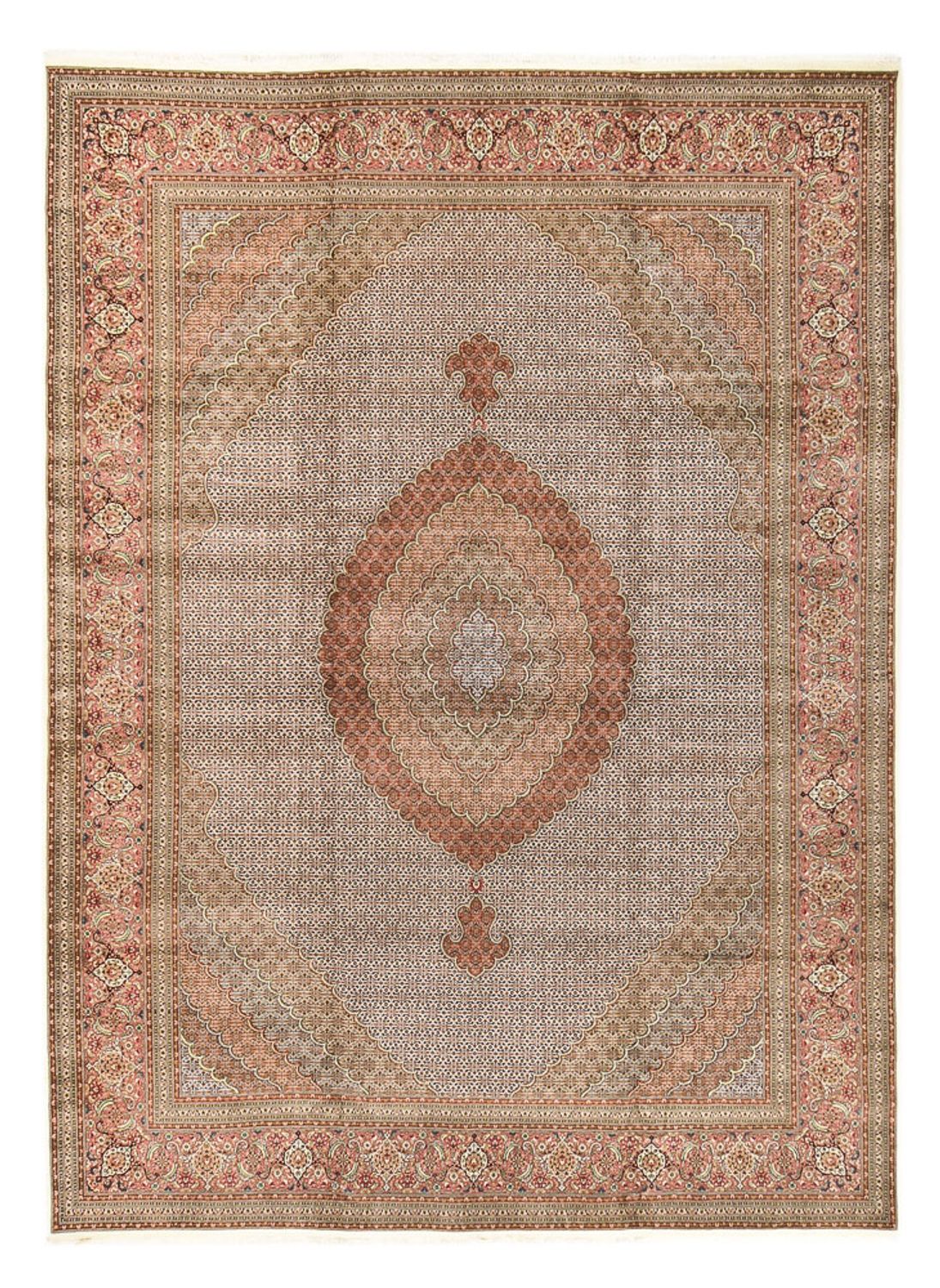 Alfombra Persa - Tabriz - Real - 502 x 350 cm - beige claro