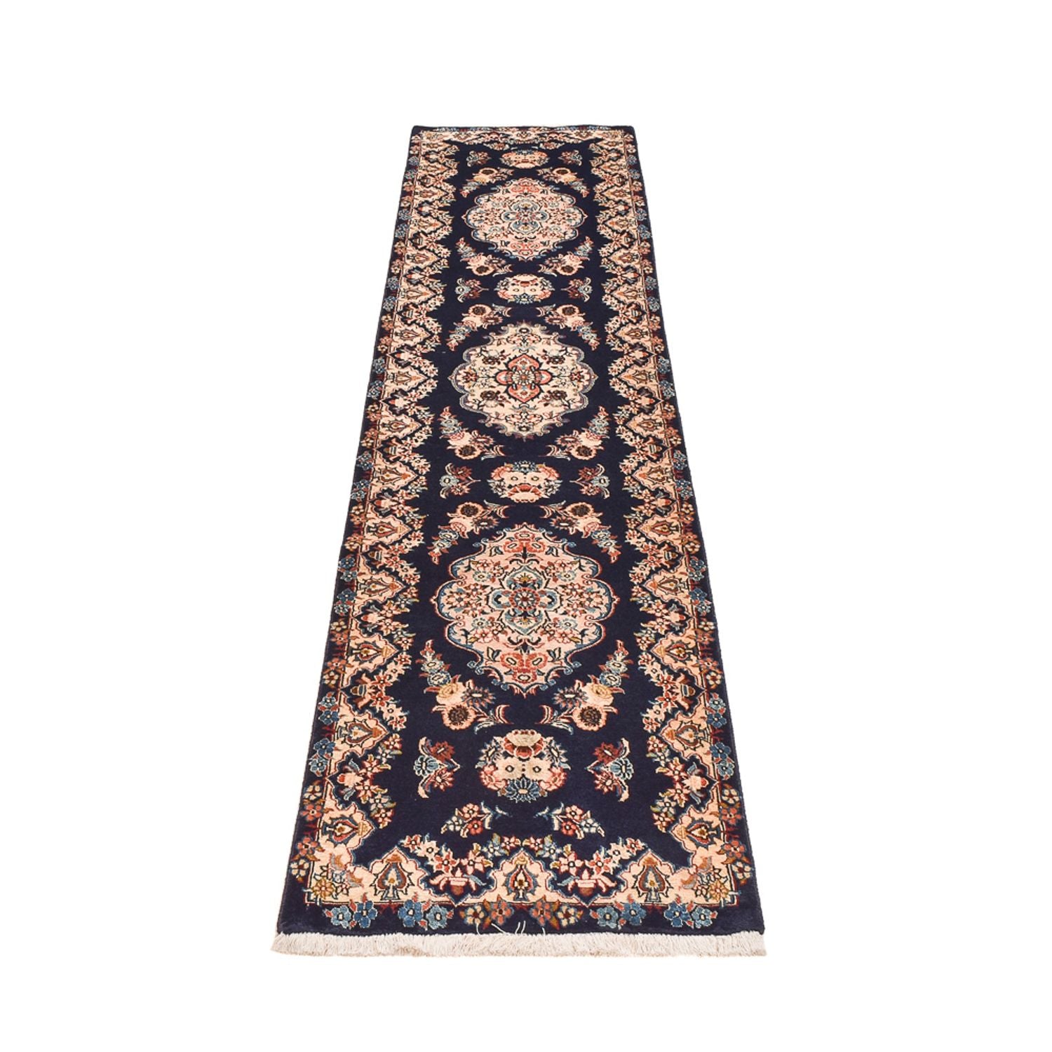 Alfombra de pasillo Alfombra persa - Clásica - 295 x 68 cm - azul oscuro
