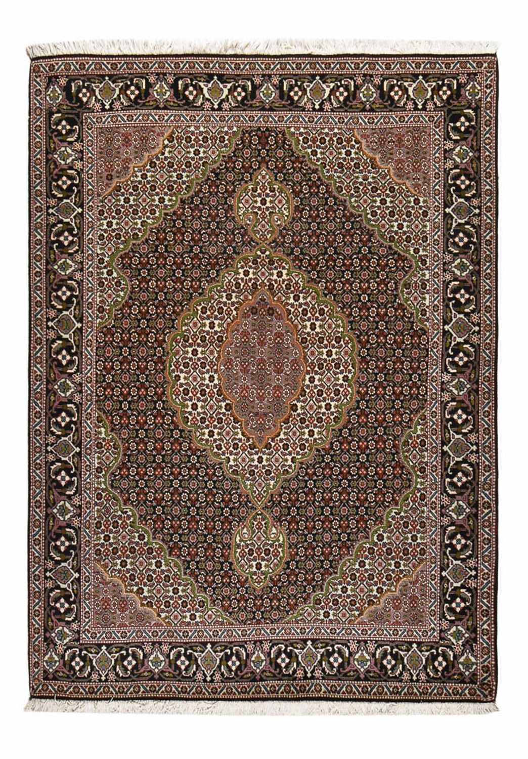 Alfombra Persa - Tabriz - Real - 203 x 150 cm - marrón oscuro