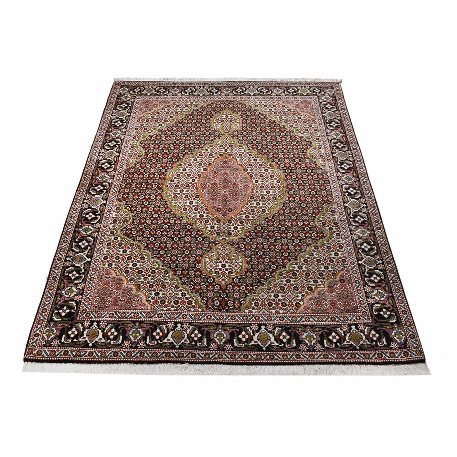 Alfombra Persa - Tabriz - Real - 203 x 150 cm - marrón oscuro