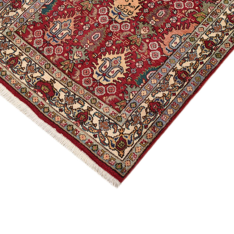 Alfombra de pasillo Alfombra Persa - Tabriz - Real - 408 x 80 cm - rojo claro