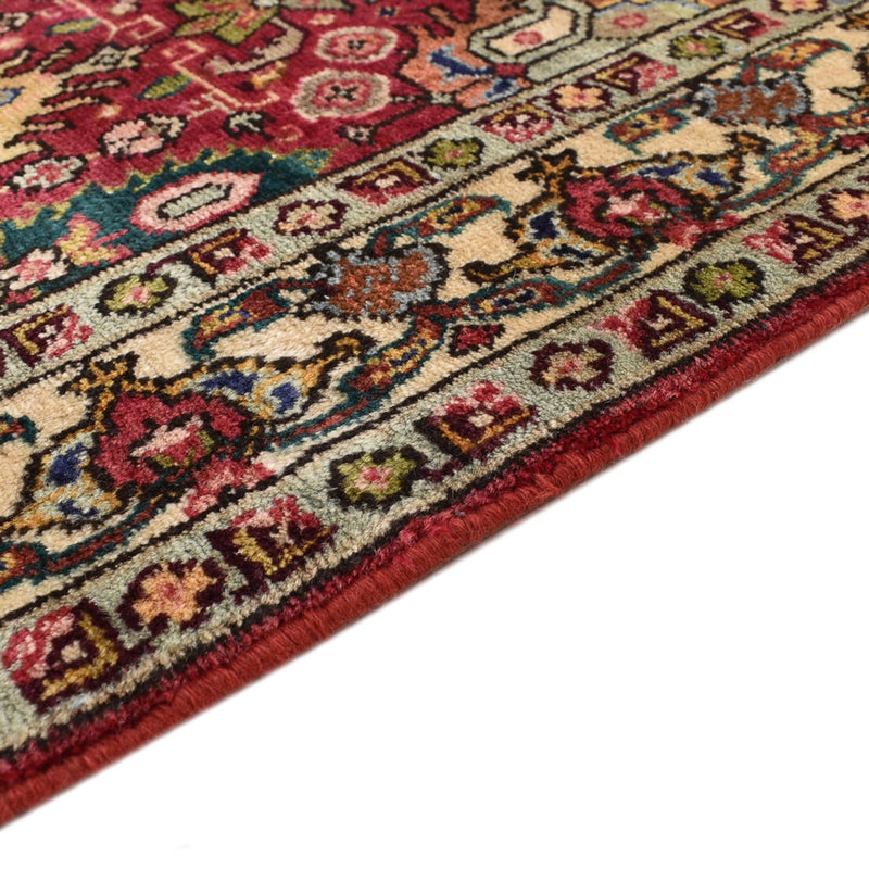 Alfombra de pasillo Alfombra Persa - Tabriz - Real - 408 x 80 cm - rojo claro