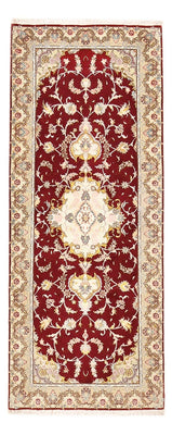 Alfombra de pasillo Alfombra Persa - Tabriz - Real - 198 x 80 cm - rojo