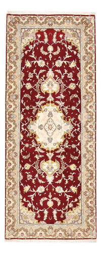Alfombra de pasillo Alfombra Persa - Tabriz - Real - 198 x 80 cm - rojo