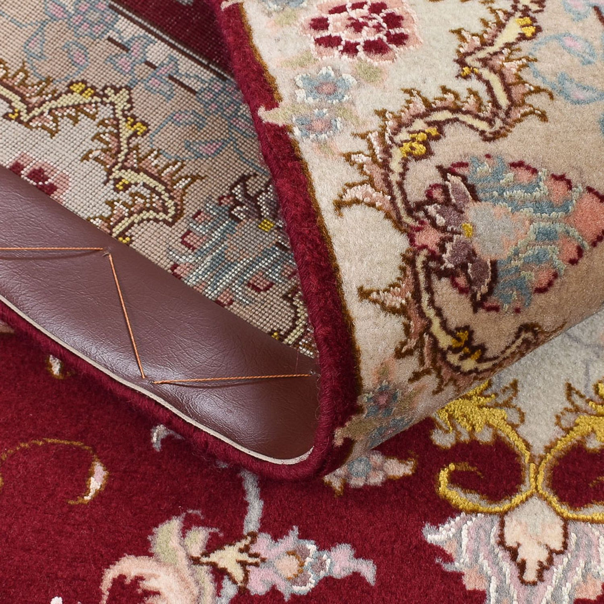 Alfombra de pasillo Alfombra Persa - Tabriz - Real - 198 x 80 cm - rojo