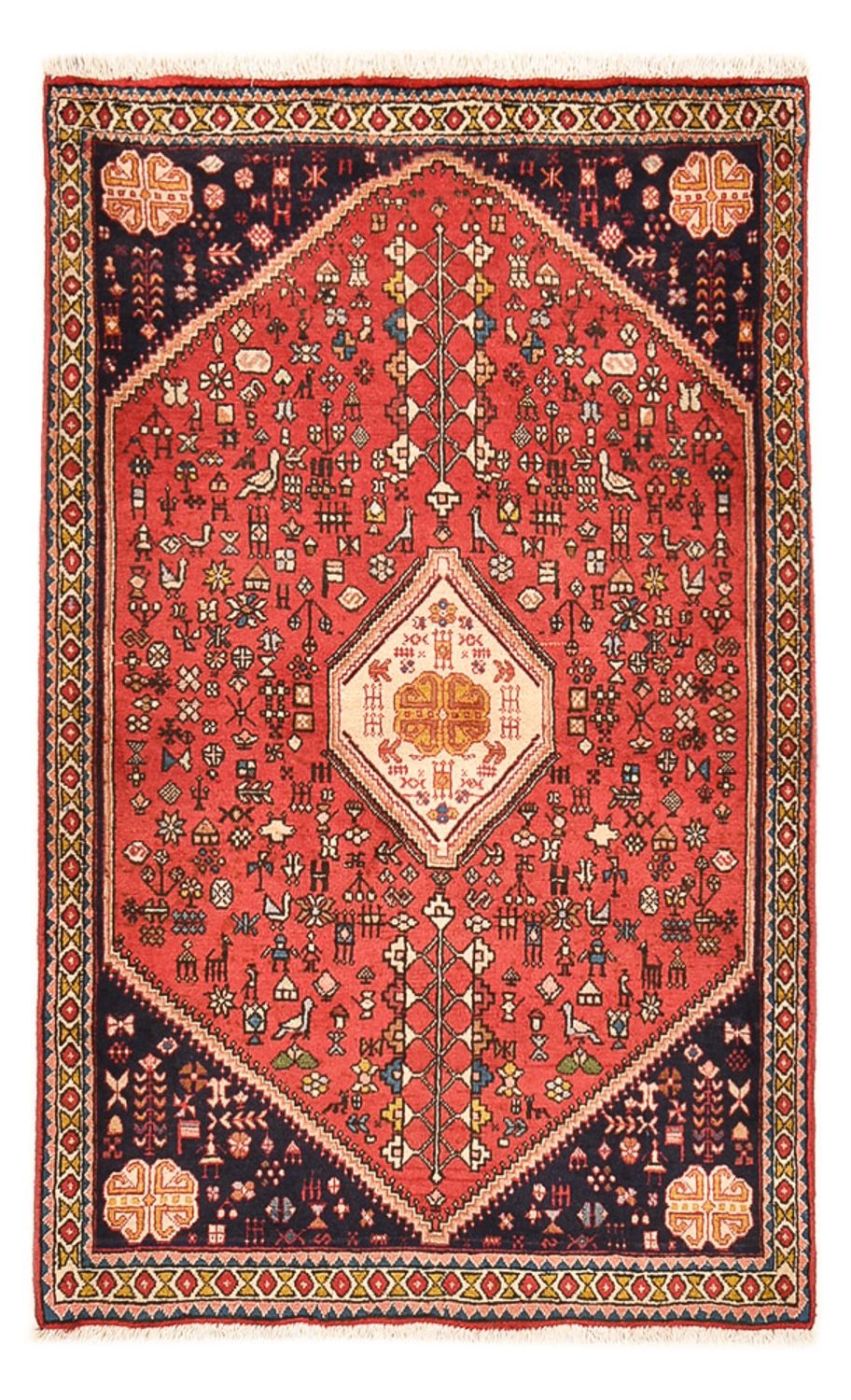 Alfombra persa - Nómada - 148 x 97 cm - rojo