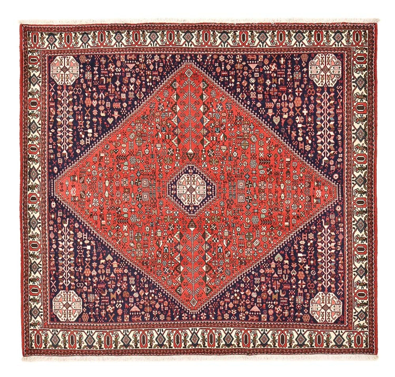 Alfombra persa - Nómada cuadrado  - 208 x 199 cm - rojo