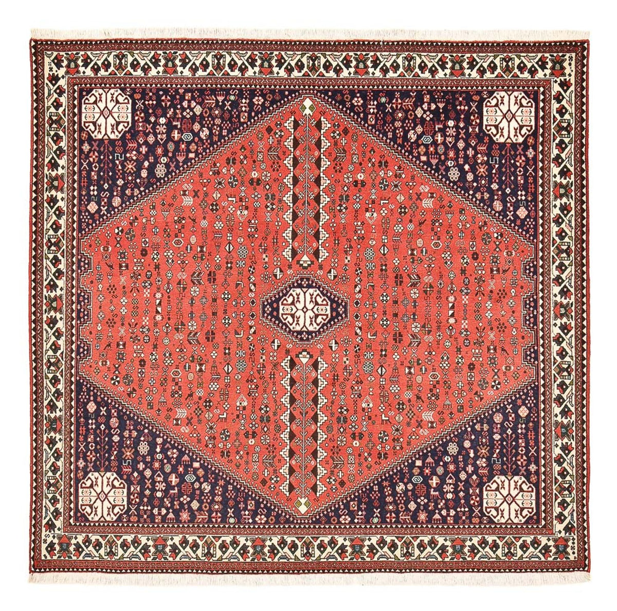 Alfombra persa - Nómada cuadrado  - 199 x 198 cm - rojo