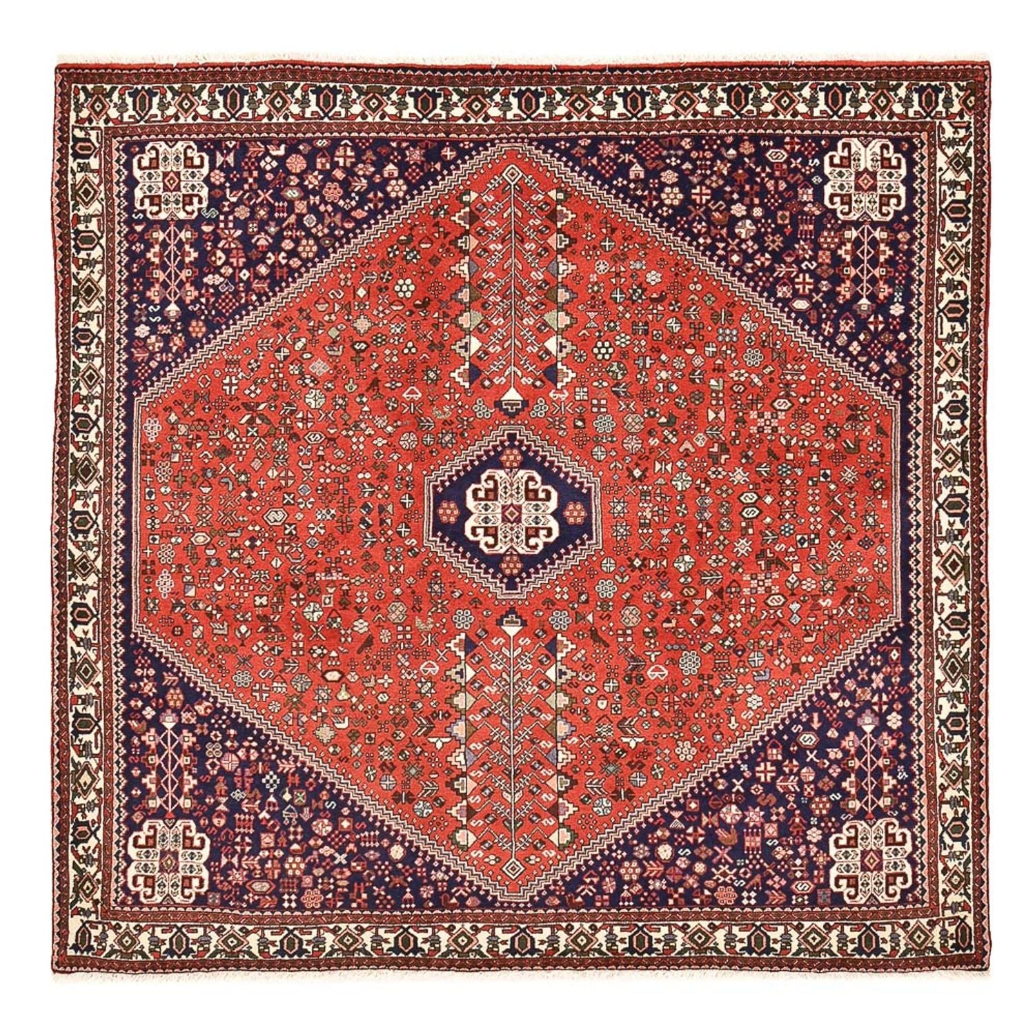 Alfombra persa - Nómada cuadrado  - 202 x 201 cm - rojo