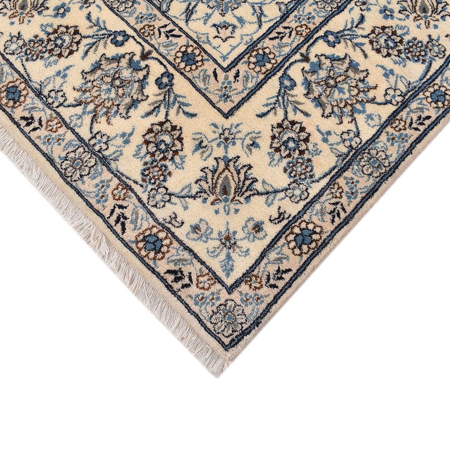 Alfombra persa - Nain - 300 x 250 cm - azul oscuro