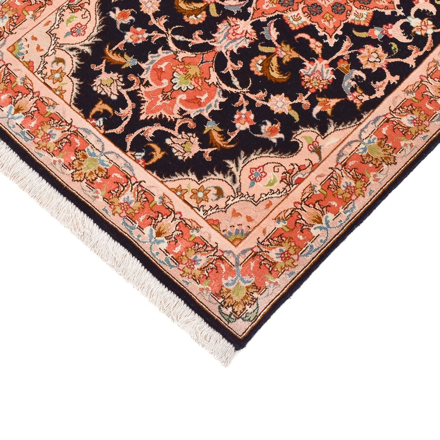 Alfombra de pasillo Alfombra Persa - Tabriz - Real - 288 x 69 cm - azul oscuro
