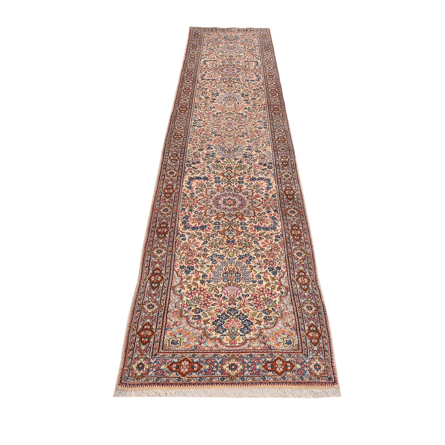 Alfombra de pasillo Alfombra persa - Real - 387 x 78 cm - beige oscuro
