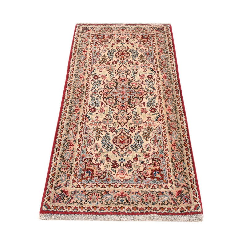 Alfombra de pasillo Alfombra persa - Ghom - 170 x 71 cm - beige claro