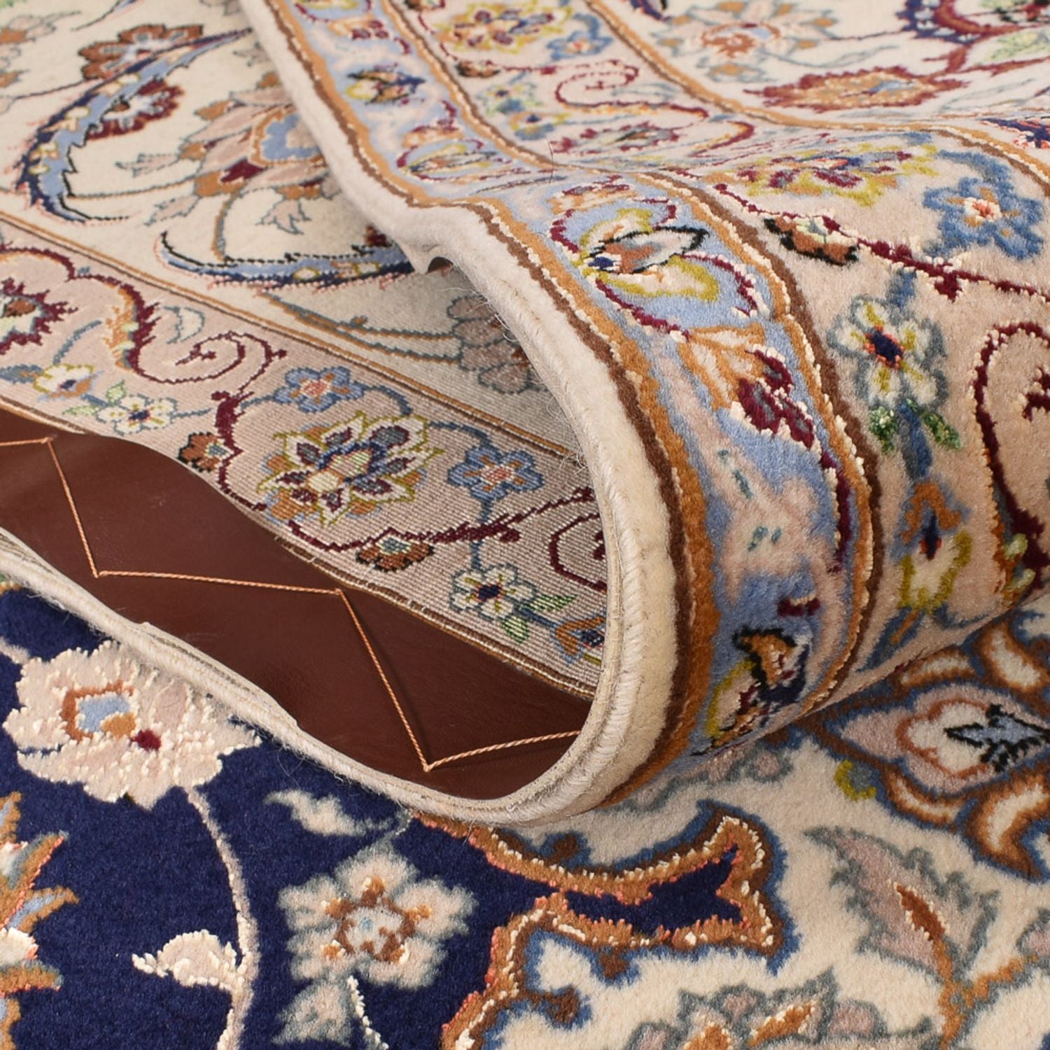 Alfombra Persa - Isfahan - Prima - 304 x 203 cm - azul oscuro