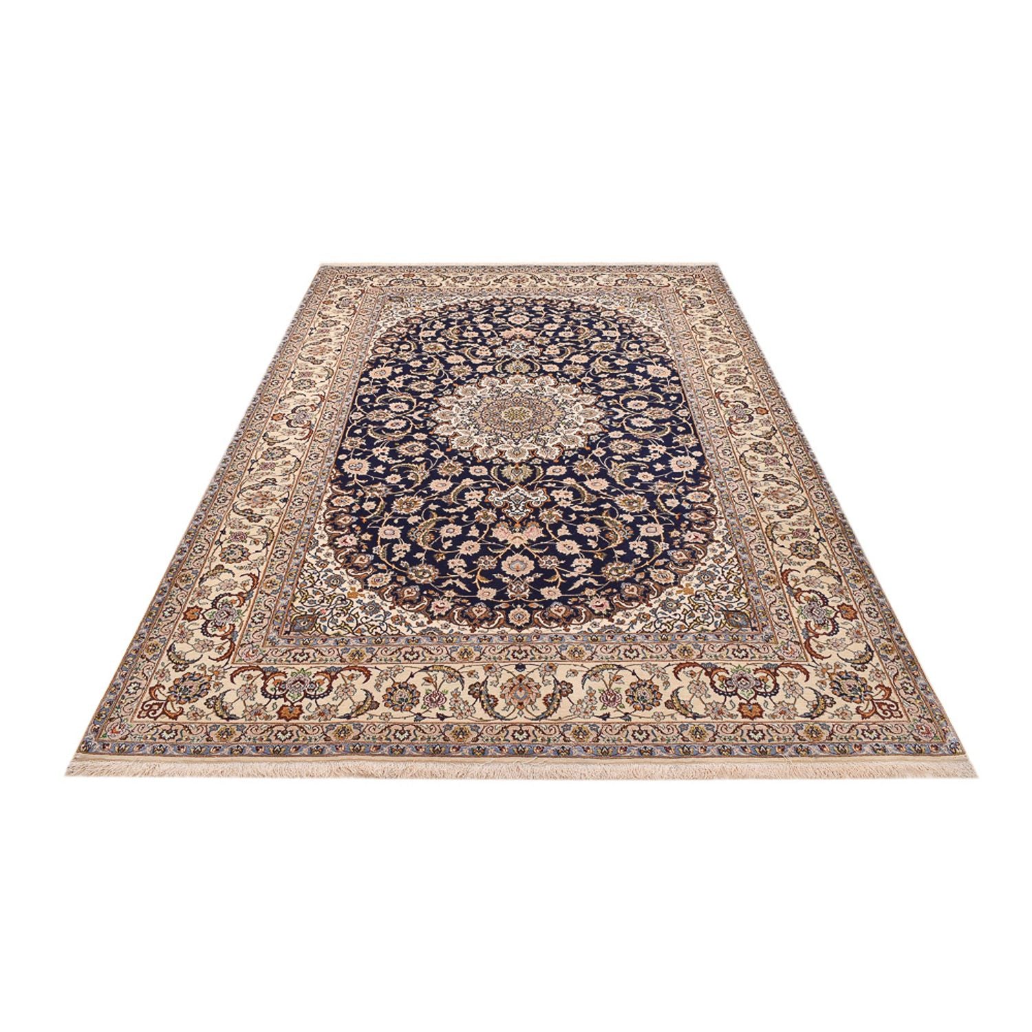 Alfombra Persa - Isfahan - Prima - 304 x 203 cm - azul oscuro