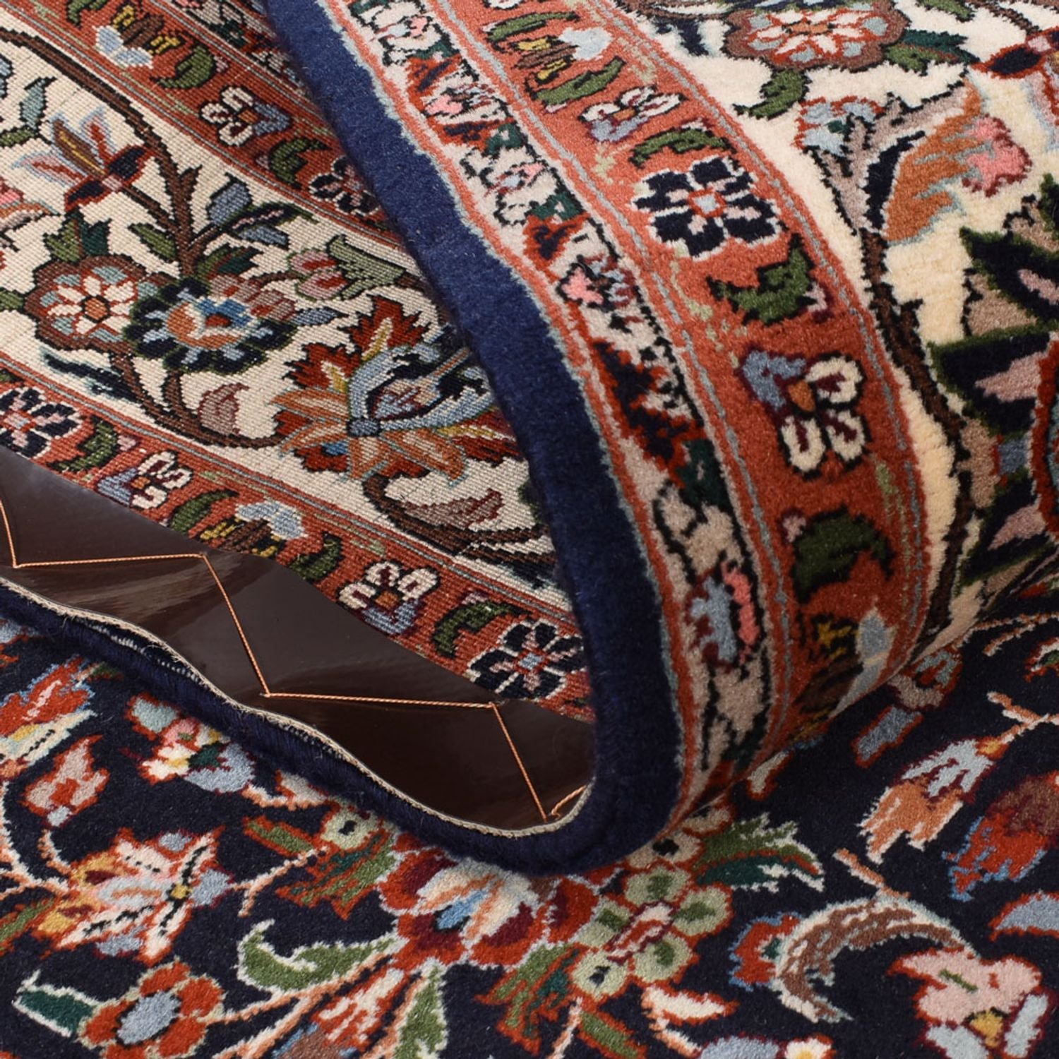 Alfombra persa - Bidjar - 215 x 145 cm - beige oscuro