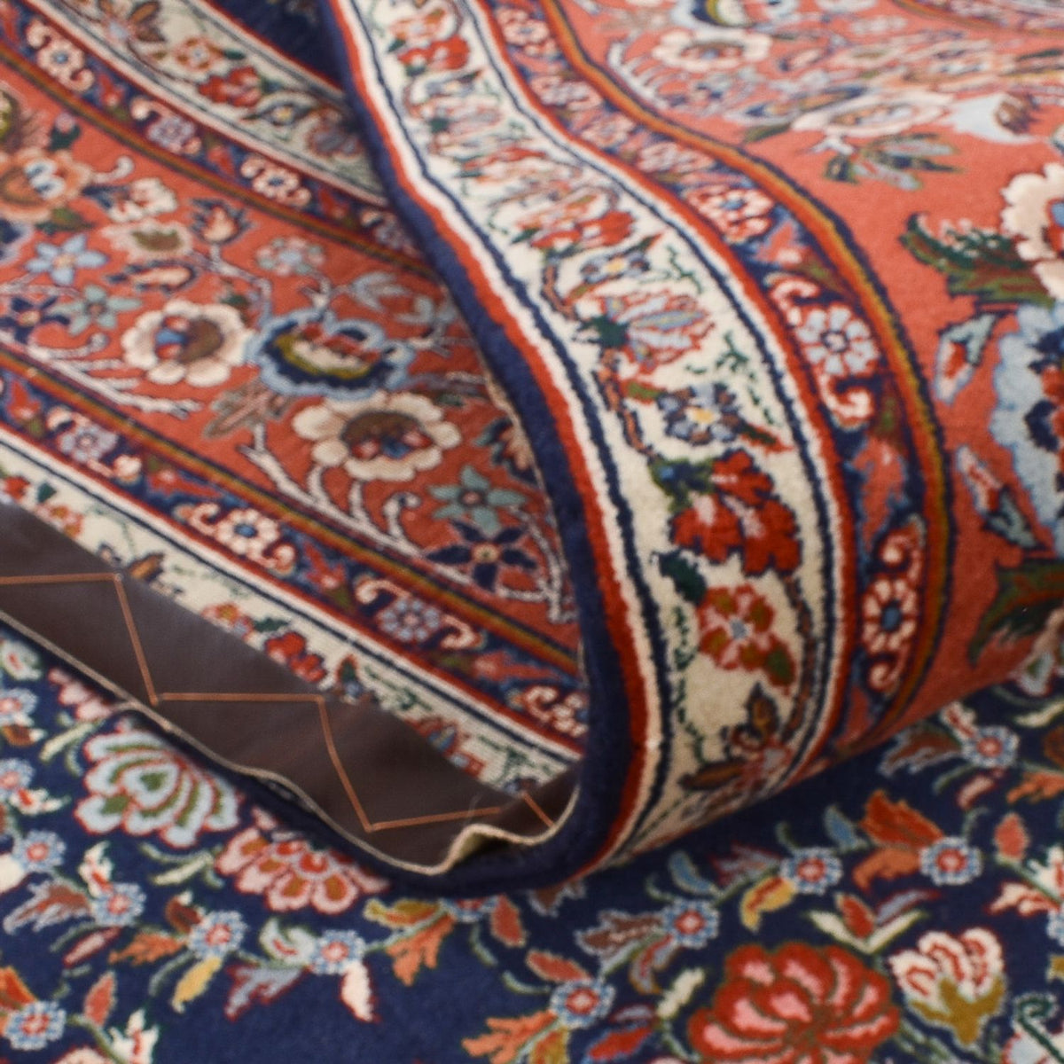 Alfombra persa - Bidjar - 303 x 199 cm - azul oscuro