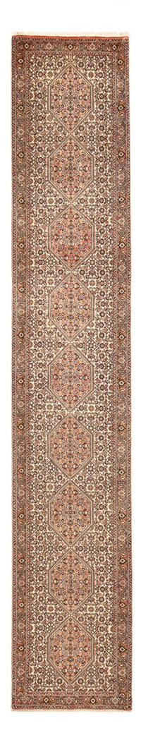 Alfombra de pasillo Alfombra persa - Bidjar - 400 x 72 cm - beige oscuro