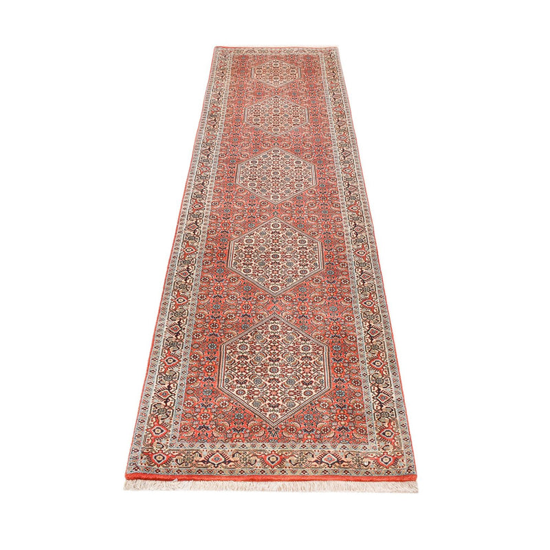 Alfombra de pasillo Alfombra persa - Bidjar - 308 x 79 cm - óxido