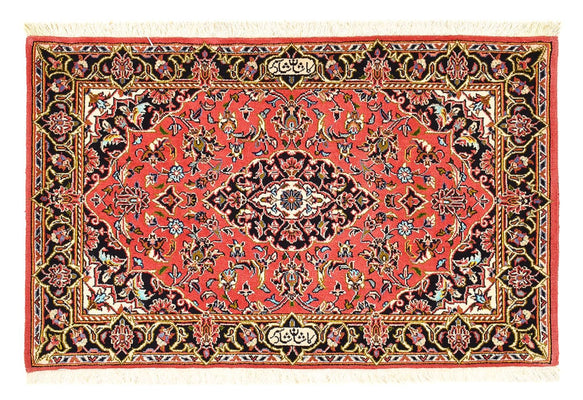 Alfombra persa - Keshan - 100 x 70 cm - rojo