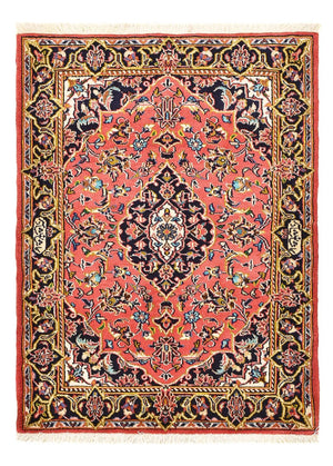 Alfombra persa - Keshan - 100 x 70 cm - rojo claro
