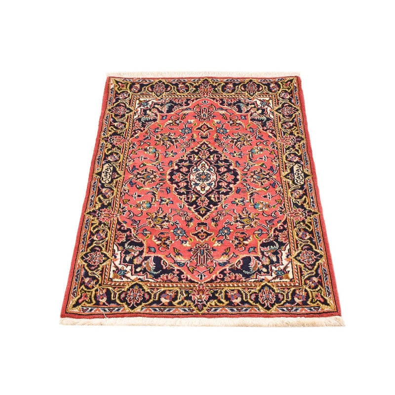Alfombra persa - Keshan - 100 x 70 cm - rojo claro