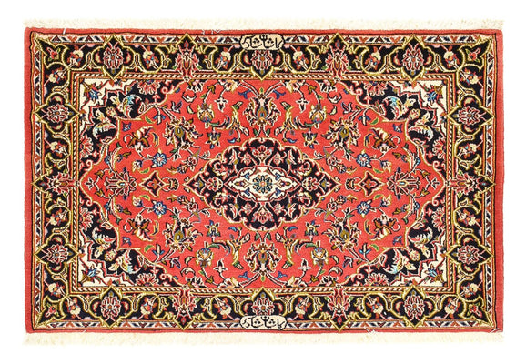 Alfombra persa - Keshan - 100 x 70 cm - rojo