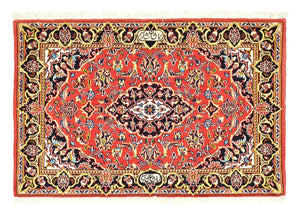 Alfombra persa - Keshan - 100 x 70 cm - rojo