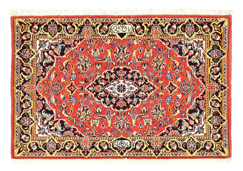 Alfombra persa - Keshan - 100 x 70 cm - rojo