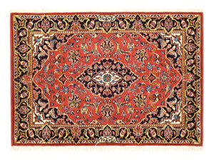 Alfombra persa - Keshan - 100 x 70 cm - rojo