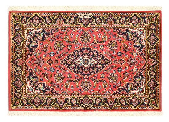 Alfombra persa - Keshan - 100 x 70 cm - rojo