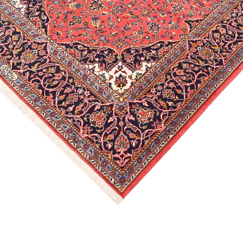 Alfombra persa - Keshan - 222 x 142 cm - rojo claro