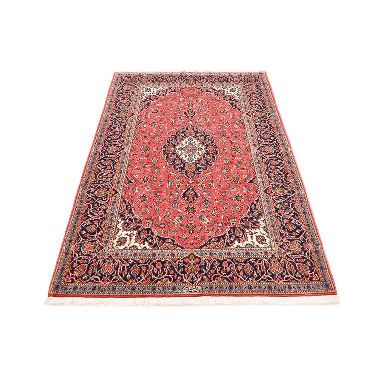 Alfombra persa - Keshan - 217 x 138 cm - rojo claro
