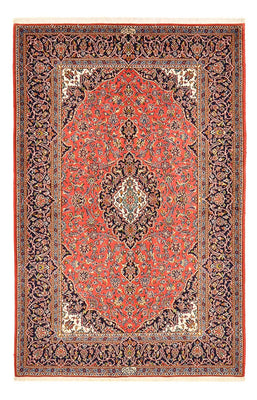 Alfombra persa - Keshan - 225 x 142 cm - rojo