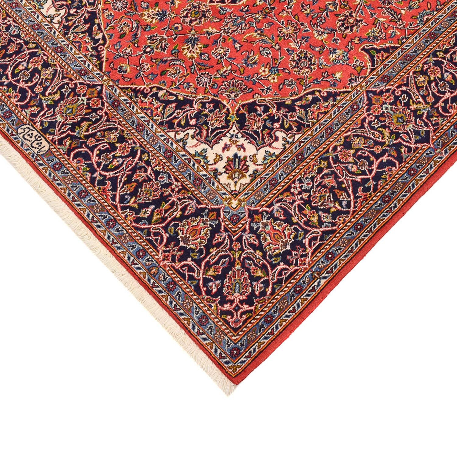 Alfombra persa - Keshan - 225 x 142 cm - rojo